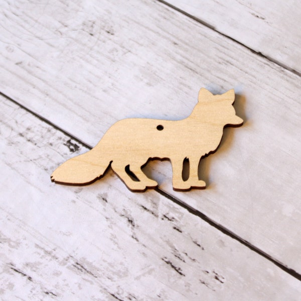 Fox Cutout, Wooden, Ornament Blank, paint, unfinished, 3" ornament, Wild Animal, Alaska, Canada, Kits, Vulpes, Arctic, Red, Cape, Fennec