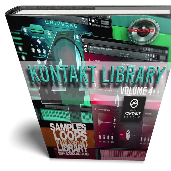 KONTAKT Library (Volume 4) Large Unique Essential Samples/Loops Library 10GB for Free Kontakt Player, any DAW, Mac/PC