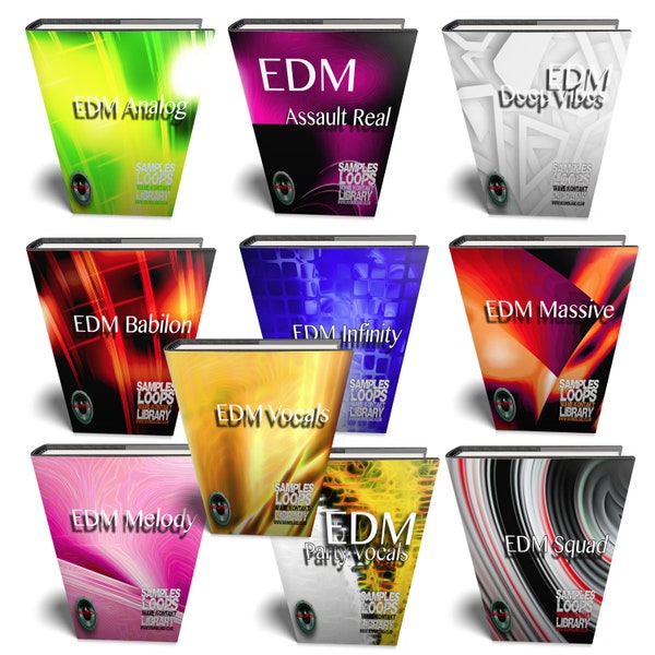 EDM Essentials Bundle Big SALE - 10 Large WAVE/Kontakt Samples/Loop Libraries