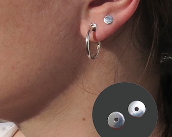 WEAR EARRINGS AGAIN - Bouclier pour oreilles étirées ou déchirées, argent