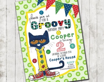Pete the cat birthday | Etsy