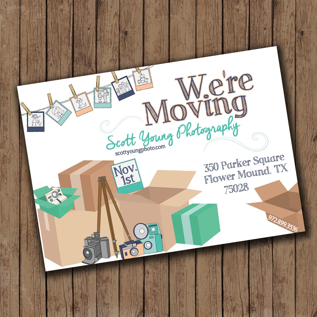 Change of Address Card- High Resolution Digital File - Etsy