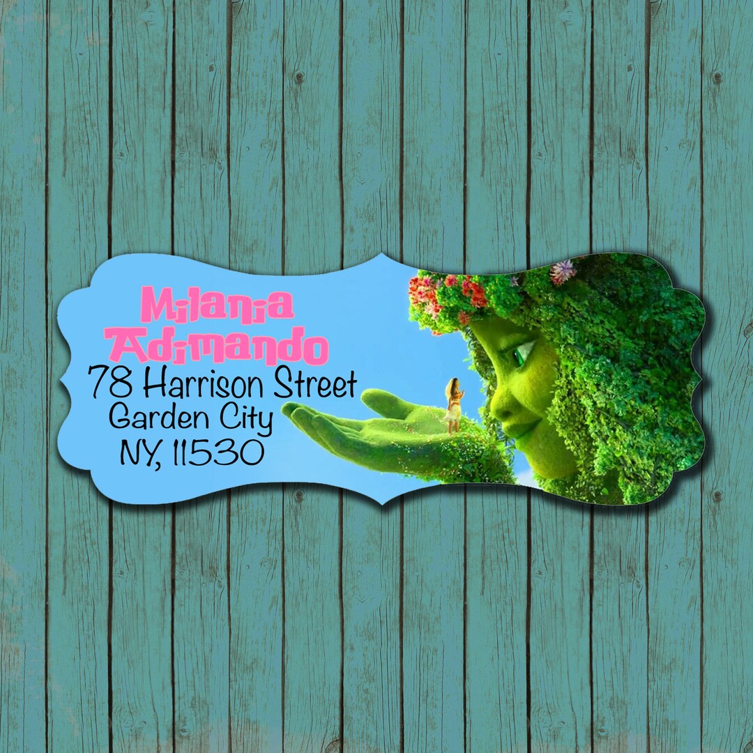 Moana Inspired Address Label High Resolution Digital File Etsy