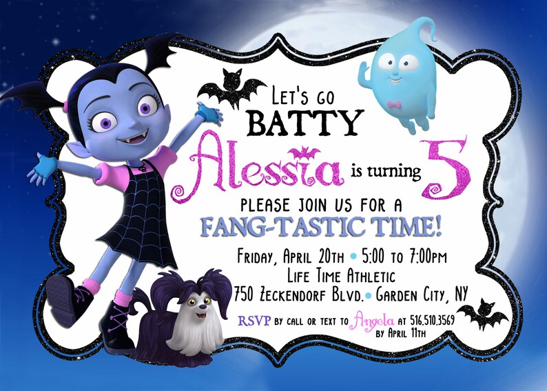 Vampirina Inspired Birthday Invitation High Resolution - Etsy