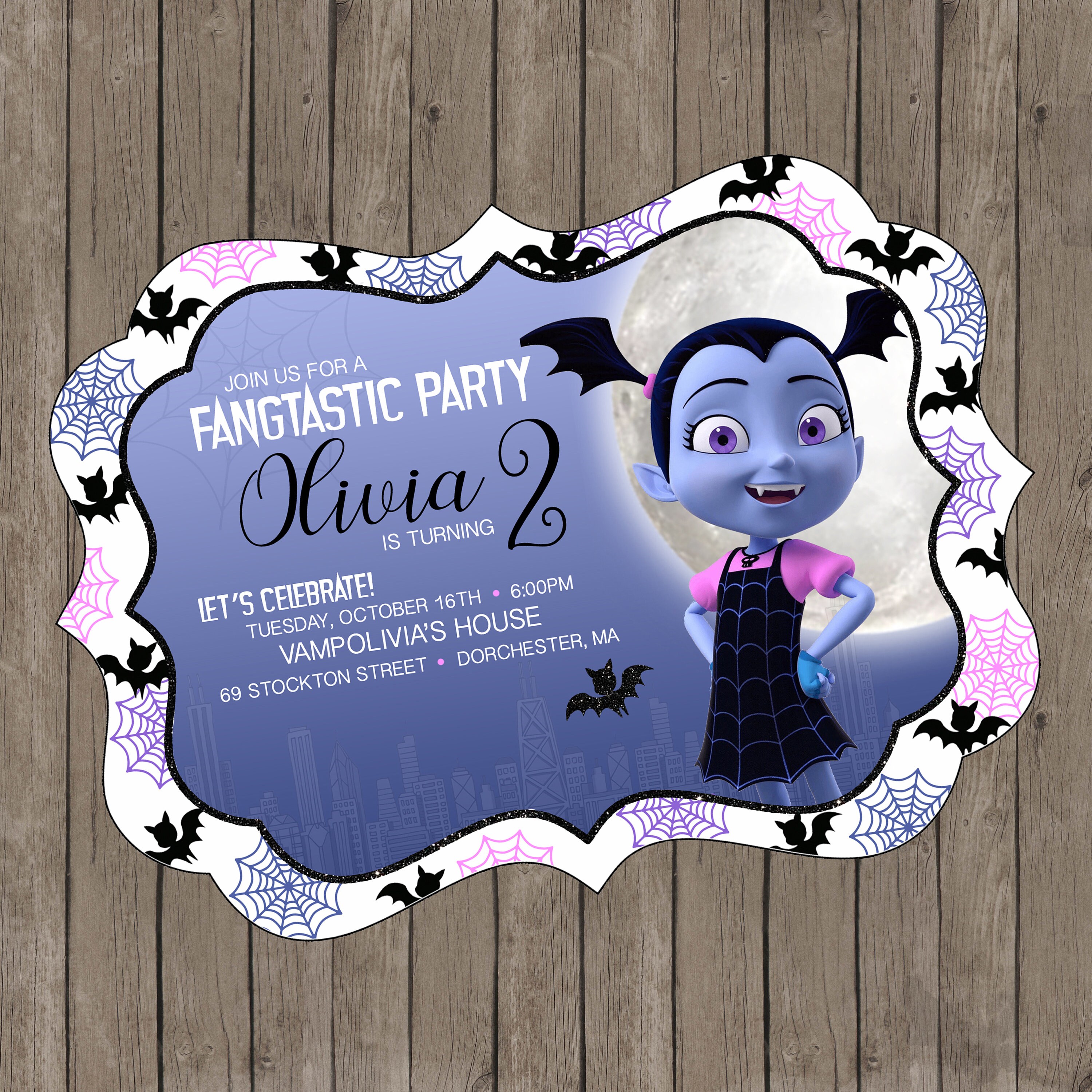 Vampirina inspired Birthday invitations 25 printed | Etsy