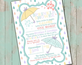 baby Sprinkle Baby Shower Invitation- 25 printed