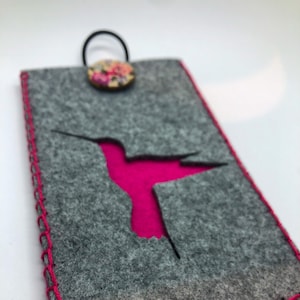 Unique hand crafted felt phone cover case - ideal for iPhone, Galaxy, Note plus many more