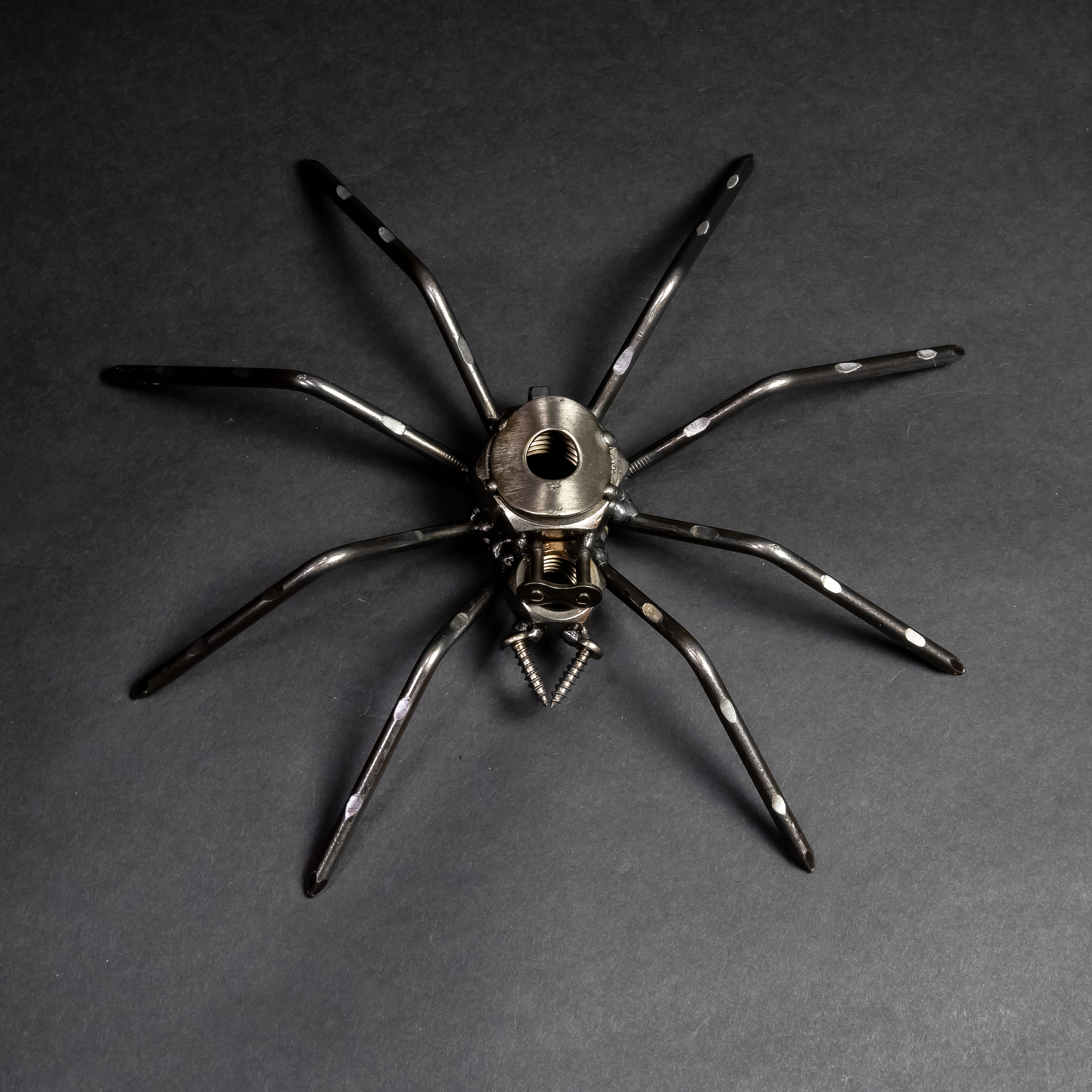 Scrap Metal Spider Figurine Steel Spider Metal Arachnid Etsy
