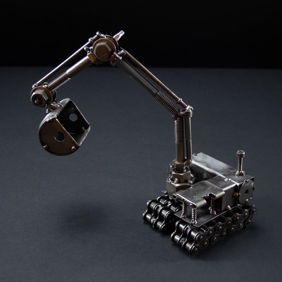 Metal Art Excavator Figurine Steel Excavator Nuts and Bolts - Etsy