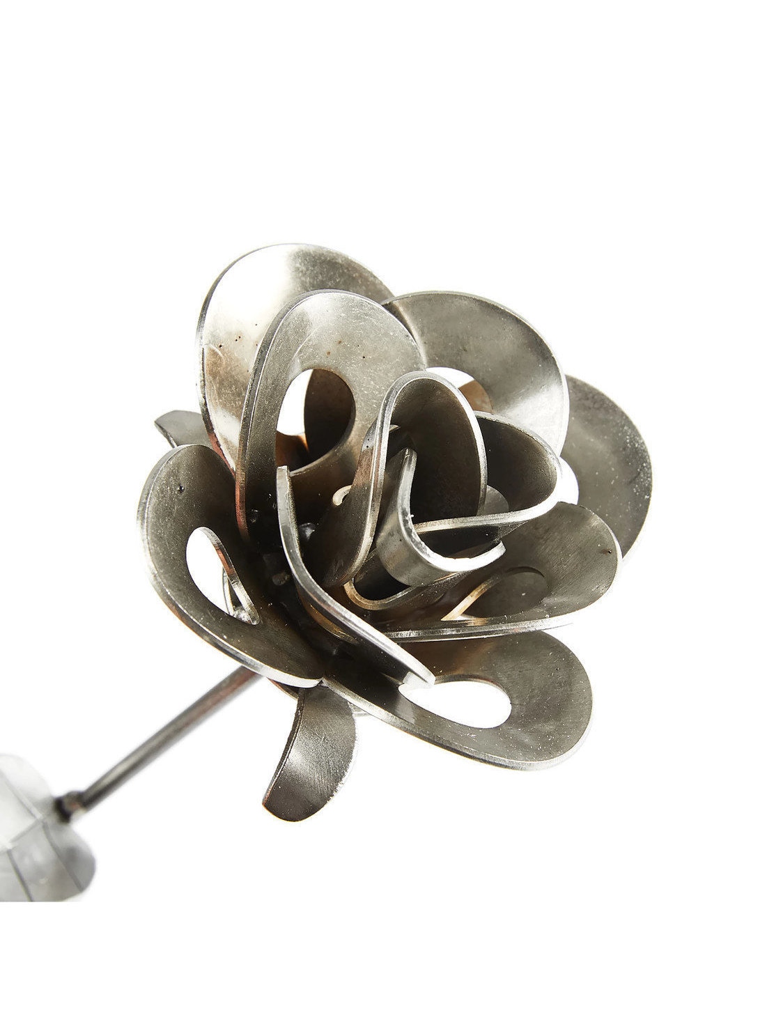 Three Metal Roses Welded Steel Roses Recycled Metal Roses - Etsy