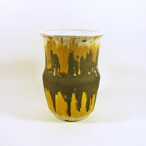 Gorka Livia, Brown, Black & Yellow Retro Vase 7&quot;, 1950&#39;S ART POTTERY ! (G009)