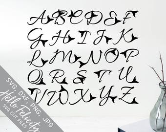 Mermaid Svg, Mermaid Tail Svg, Mermaid Monogram Svg, Mermaid Font, Dxf, Jpg, Svg files for Cricut, Svg files for Silhouette, Vector Clip Art