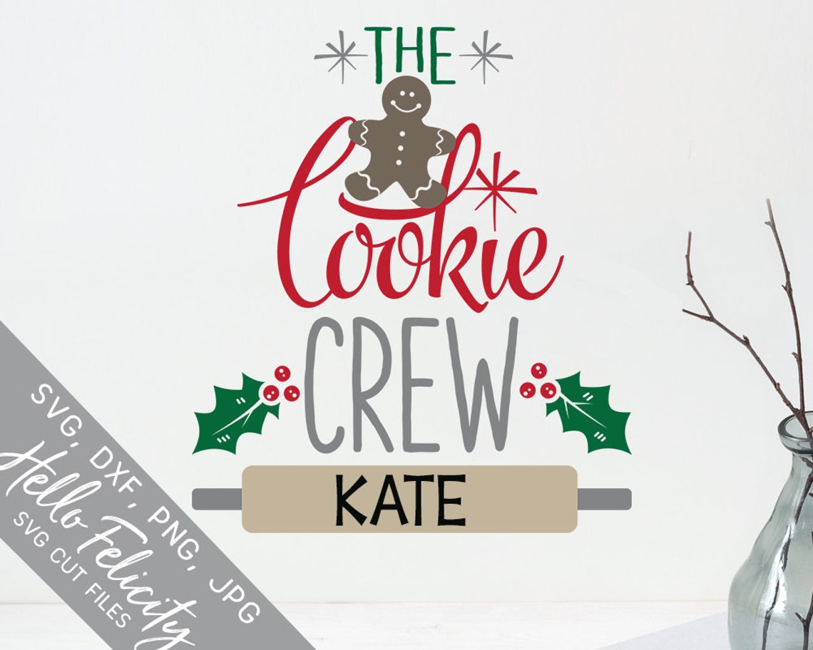 Christmas Svg File Cookie Crew Svg SVG Cut Files Christmas - Etsy