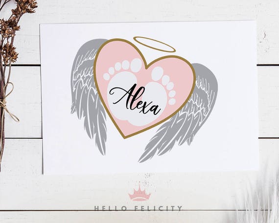 Download Free Memorial Svg Infant Loss Svg Angel Wings Svg In Memory Etsy SVG Cut Files