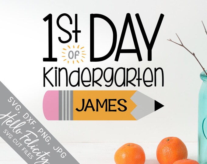 First Day of Kindergarten Svg Kindergarten Sign 1st Dxf - Etsy