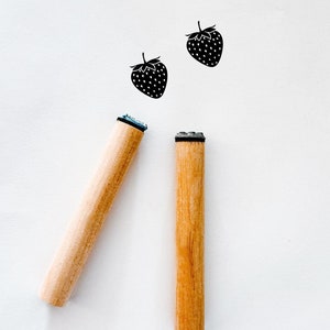 Mini Peg-stempel, klantenkaartstempel, kleine aardbeistempel, kleine fruitstempel, Bullet Journal-stempel, kalenderstempel, Bujo-stempels