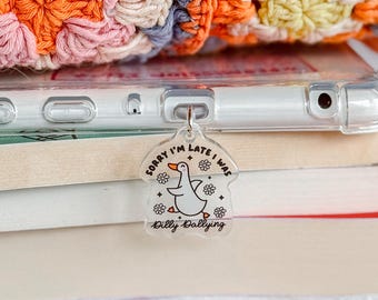 Kindle Charm, Book Phone Charm, Tablet Charm, Goose Book Accessories, Gifts For Book Lovers, Phone Accessories, Dust Plug Charms for Devices