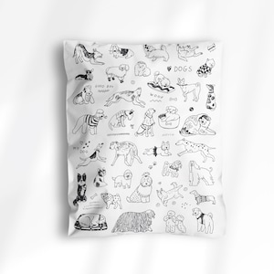 Buste postali in polietilene per cani, 6 x 9 pollici, buste postali autunnali, imballaggi per animali domestici, carta da regalo per cani, forniture per la spedizione, buste per la spedizione di cani