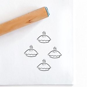 Carimbo de torta minúsculo para diários com marcadores, carimbo de pequenos produtos assados, planejador e carimbo de calendário, bujo, presentes de enchimento de meia, carimbo de padaria