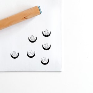 Mini tampon en caoutchouc pour chevilles, Mini tampon pour emballage, Tampon en cristal, Tampon pour carte de fidélité, Tampon professionnel avec logo Healing Crystal