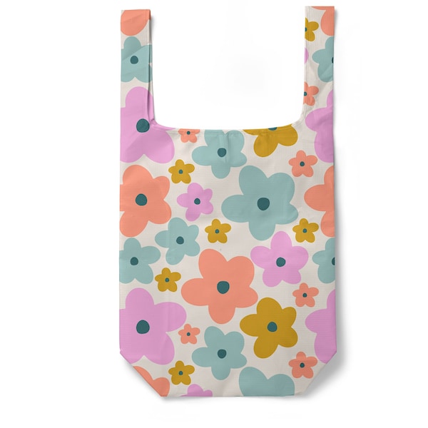 Floral Tote, Reusable Bag, Oversized Foldable Bag, Grocery Tote, Eco-Friendly Bags, Laundry Bag, Mail Bags, Shipping Supplies, XL Bag
