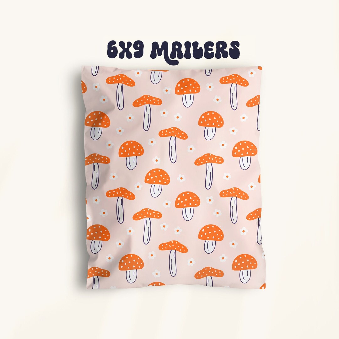 Retro Poly Mailers, 6X9 Inch Mailers, Cute Poly Mailers, Fall Design