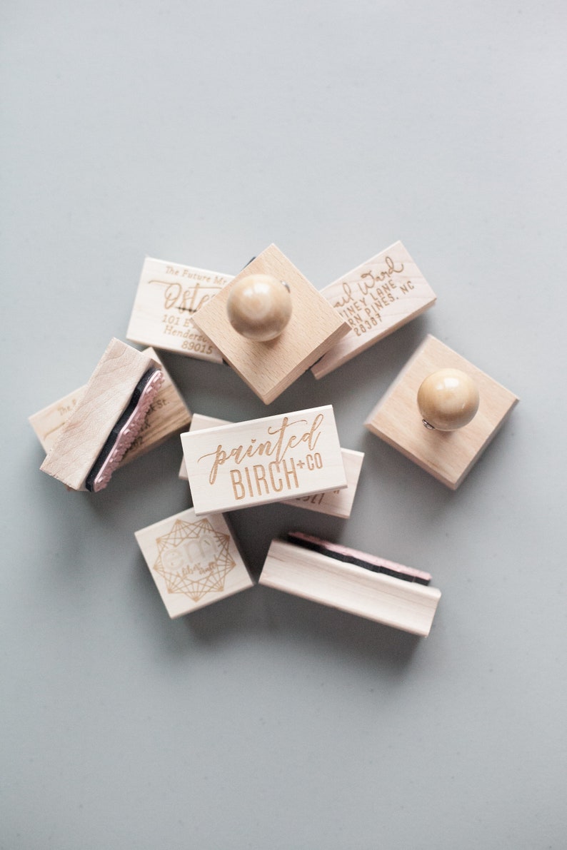 Custom Logo Stamp Shop Rubber Stamp Business Stamp Branding Etsy