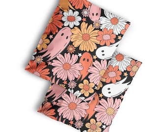 Halloween Poly Mailers, 6X9 inch, Fall Autumn Mailers, Halloween Packaging, Retro Floral Mailers, Shipping Supplies, Fall Themed Mailers