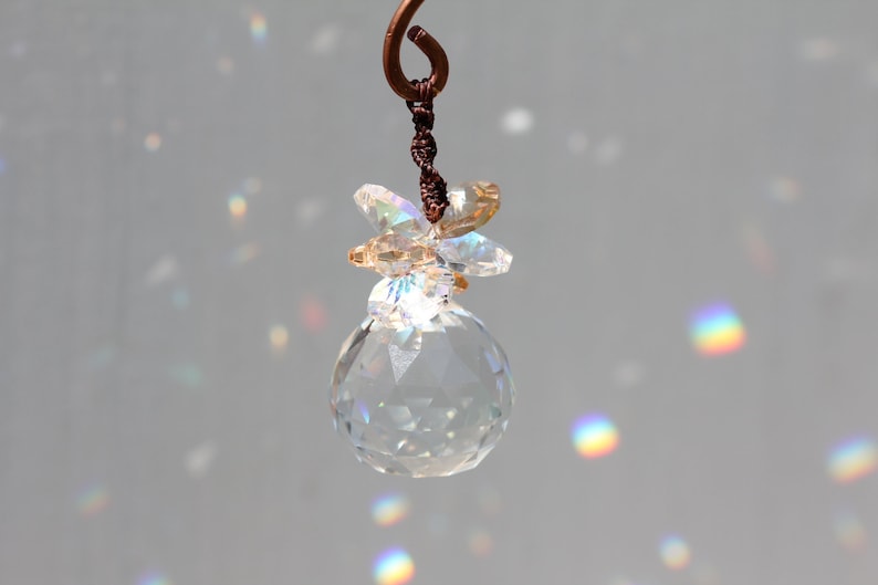 Rainbow Maker,suncatchers for windows,Window Decor Hanging,Amber color Housewarming gift