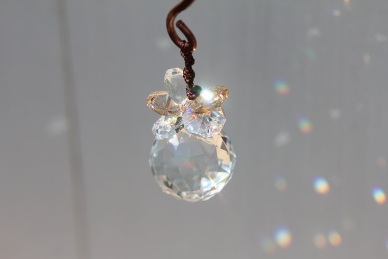 Rainbow Maker,suncatchers for windows,Window Decor Hanging,Amber color Housewarming gift