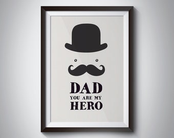 Dad you are my hero framed print - Dad/birthday/gift/fathersday