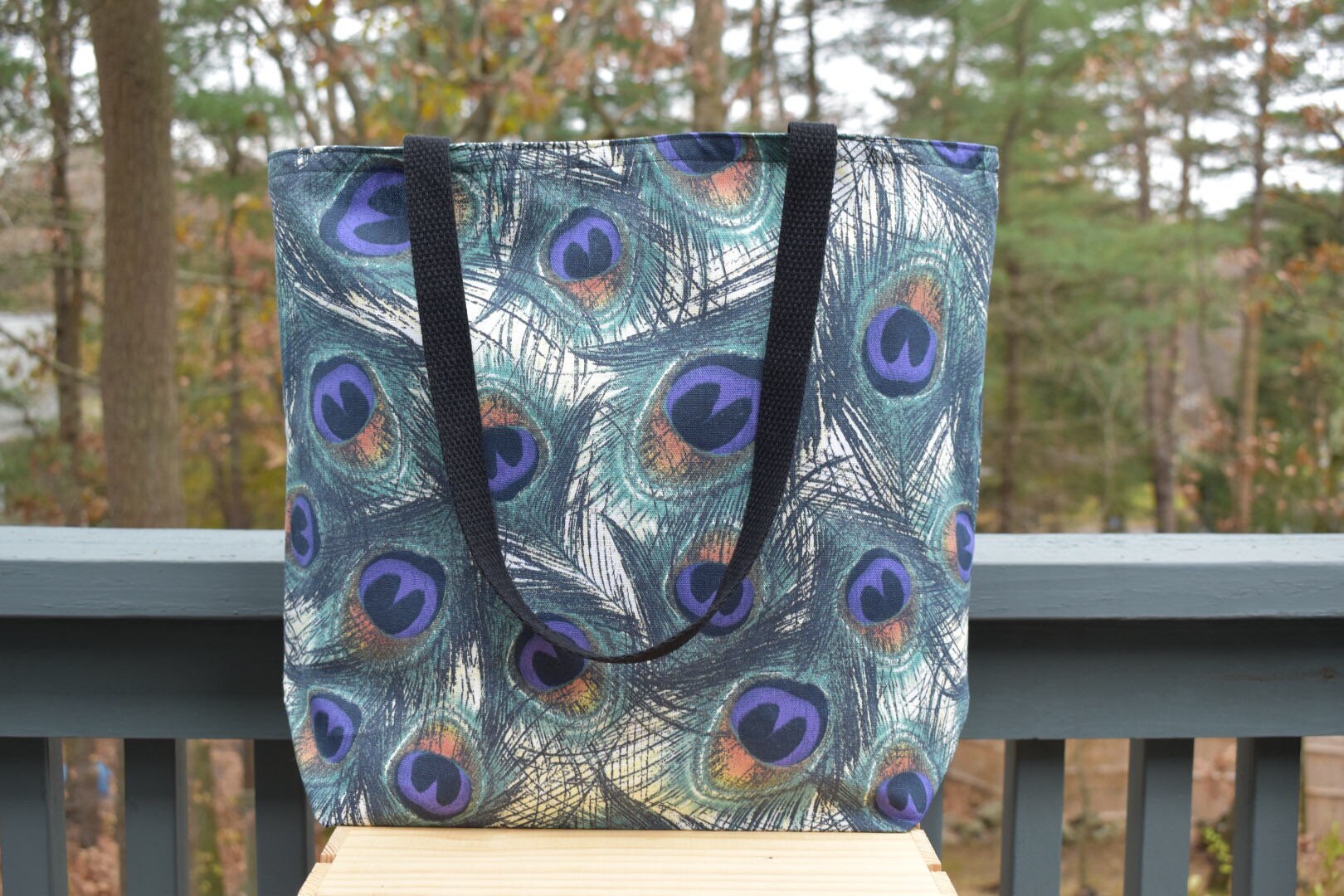 peacock feather bag