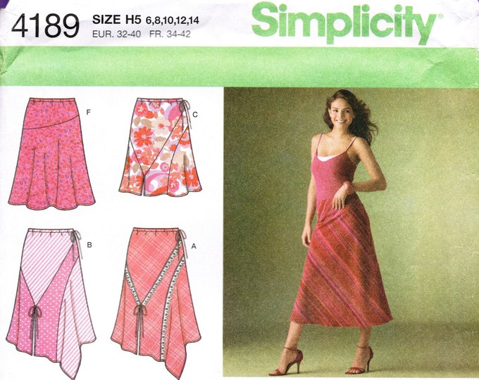 SIMPLICITY 4189 Sewing Pattern. Skirt Pattern. Size - Etsy