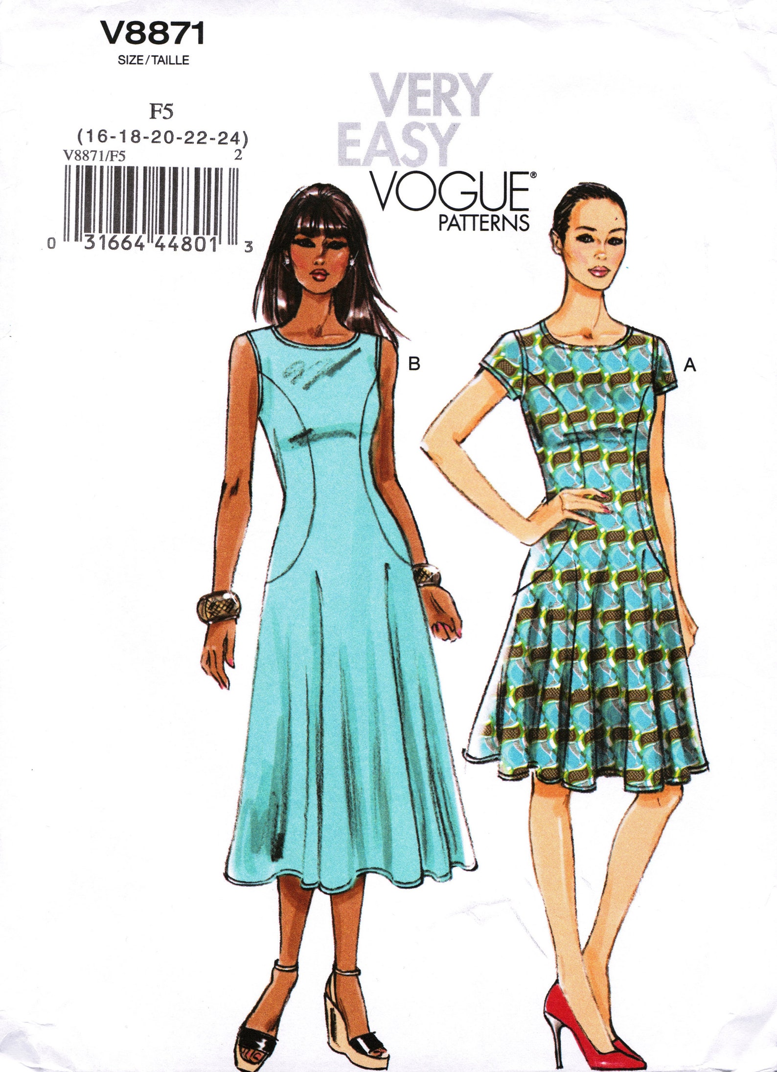 VOGUE 8871 sewing pattern for women. Very Easy Vogue Etsy