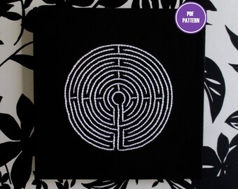 LABYRINTH -- Embroidery Pattern | PDF Pattern – Digital Download | Modern Embroidery Designs