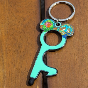Beauty and the Beast Door Opener With Stylus Tip| Door Opener | Bottle Opener | Keychain | Touchless | Disney Opener
