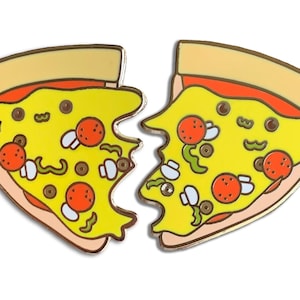ピザペア（一緒にくっついている）、親友ピン、BFFピン、ピザピン、ピザパイピン、