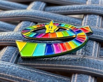 Rainbow Road Star |  Enamel Pin | pins | rainbow pins