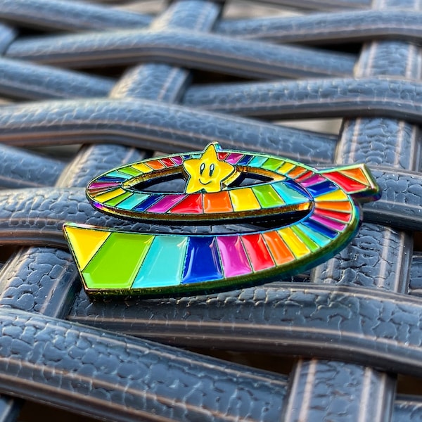 Rainbow Road Star |  Enamel Pin | pins | rainbow pins