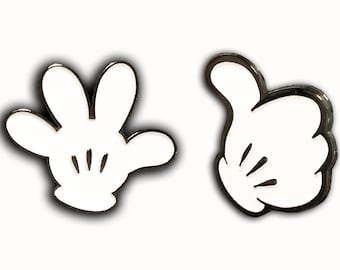 ミッキーの手袋と親指を立てたミッキー（ピン 2 個） - Etsy 日本