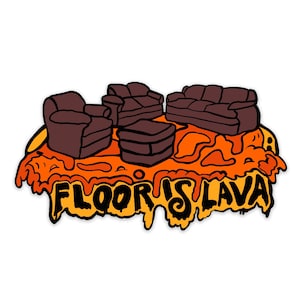 Floor is Lava Enamel Pin Enamel Pin | nostalgia pins | throw back pins