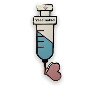 Geimpfter Emaille Pin | geimpfter Pin | Krankenschwester Pins | Krankenhaus Pins | Doktornadeln | medizinische Anstecknadeln