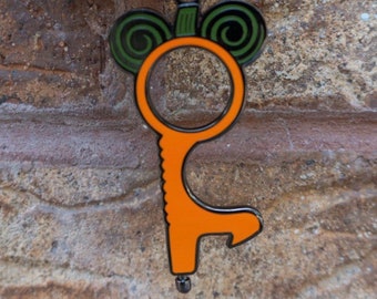 Halloween Door Opener With Stylus Tip | Pumpkin Door Opener | Bottle Opener | Keychain | Touchless | Disney Opener