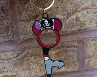 Pirate Door Opener With Stylus Tip | Captain Hook Door Opener | Bottle Opener | Keychain | Touchless | Disney Opener