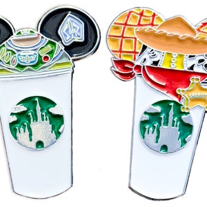 Woody and Buzz Castle Coffee Cup Pins | Toy Story pins | Buzz pins pins | Toy Story 4 pins
