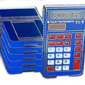 Old School Calculator Pin School Pins 90's Nostalgia Pin Homework Pin Back in school image 2