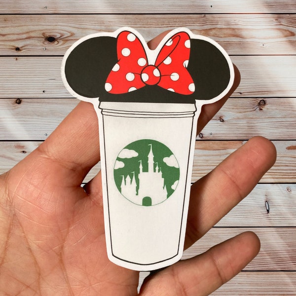 Minnie Castle Cup Sticker | Minnie Castle Cup Vinyl Sticker | Minnie Coffee Dye Cut Sticker | Minnie Coffee Decal | Minnie Coffee |