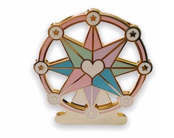 3D Ferris Wheel Enamel Pin | carnival pins | wheel pin |