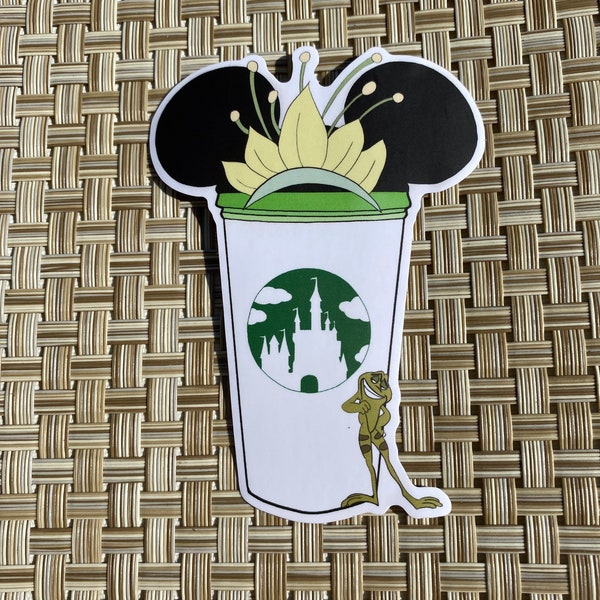 Tiana Castle Cup Sticker | Tiana Castle Cup Vinyl Sticker | Tiana Coffee Dye Cut Sticker / Tiana Coffee Decal | Tiana Coffee |