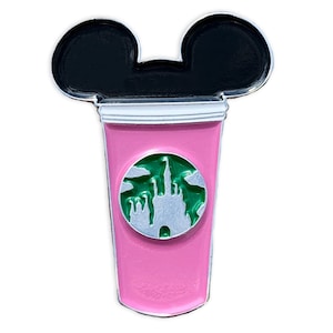 Pink Castle Coffee Cup Pin Limited !  Pink Castle Coffee cup pin. Perfect for pin collector in your life who loves